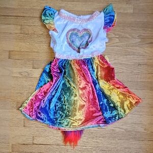 Chasing Fireflies Rainbow Unicorn Dress Costume Size 6